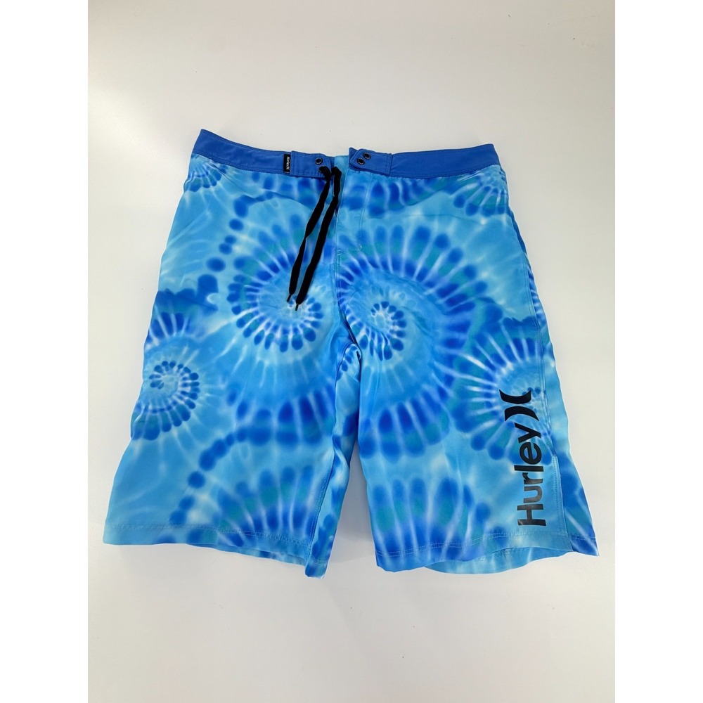 Boys Big Kids Hurley Tie Dye Board Shorts Swim Trunks Blue Size 20 New